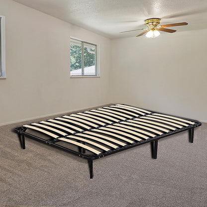 Queen Metal Bed Frame - Bedroom Furniture-Furniture &gt; Bedroom &gt; Beds &amp; Bed Frames-PEROZ Accessories