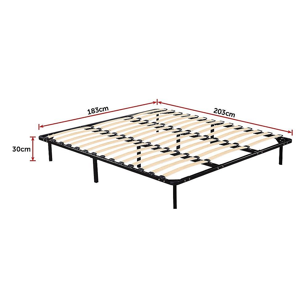 King Metal Bed Frame - Bedroom Furniture-Furniture > Bedroom > Beds &amp; Bed Frames-PEROZ Accessories