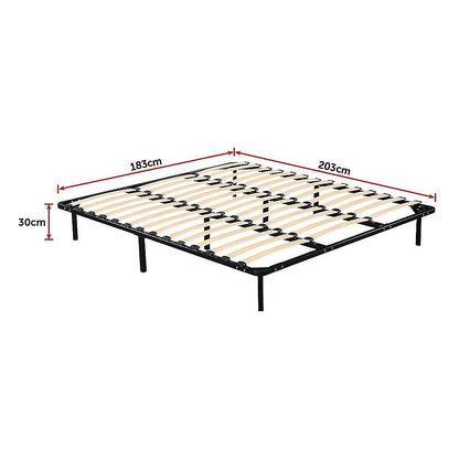 King Metal Bed Frame - Bedroom Furniture-Furniture > Bedroom > Beds &amp; Bed Frames-PEROZ Accessories