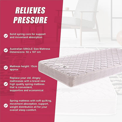 PALERMO Single Bed Mattress-Furniture &gt; Mattresses-PEROZ Accessories