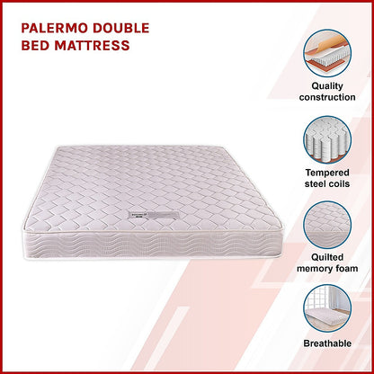PALERMO Double Bed Mattress-Furniture > Mattresses-PEROZ Accessories
