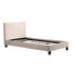Single Linen Fabric Bed Frame Beige-Bed Frames-PEROZ Accessories