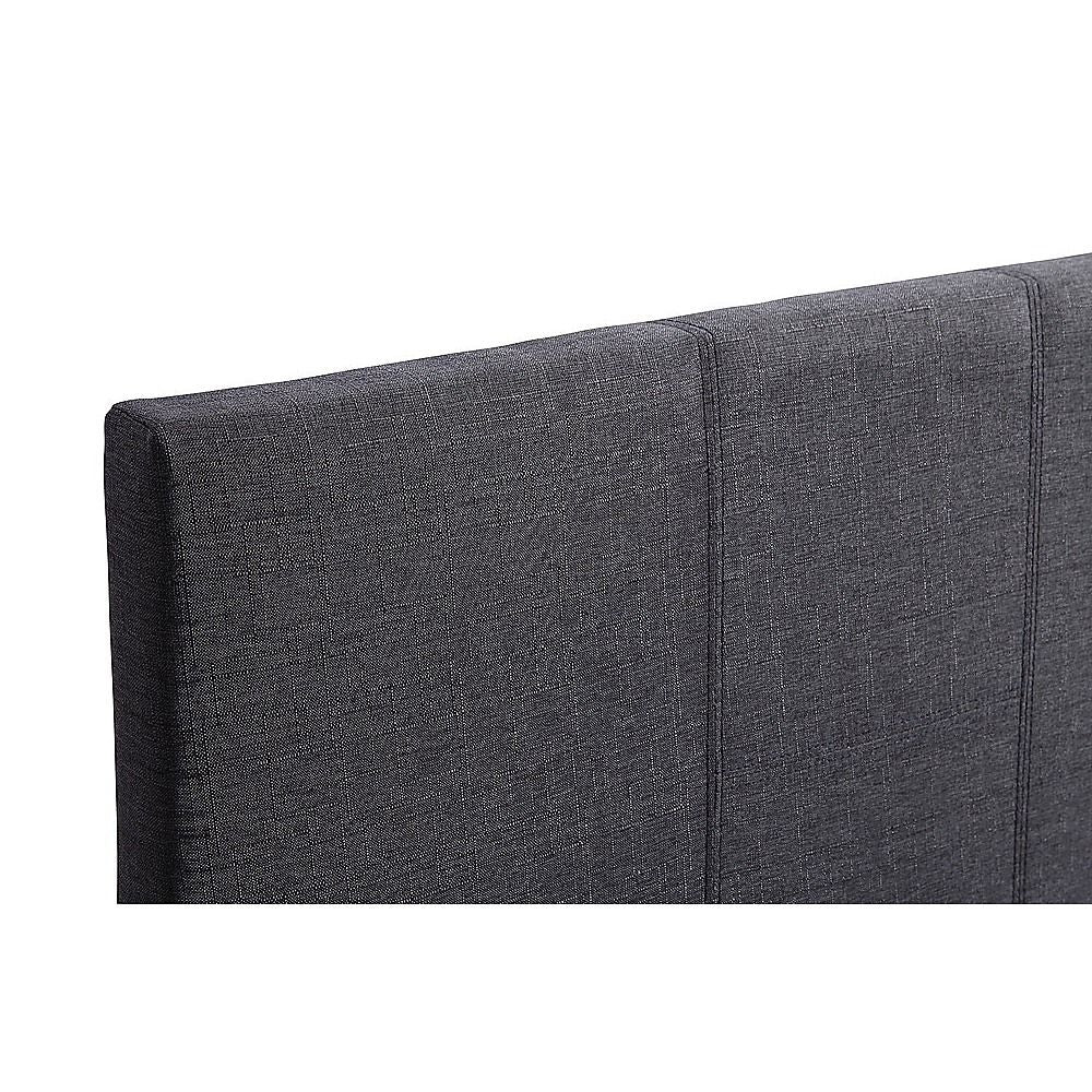 Single Linen Fabric Bed Frame Grey-Bed Frames-PEROZ Accessories