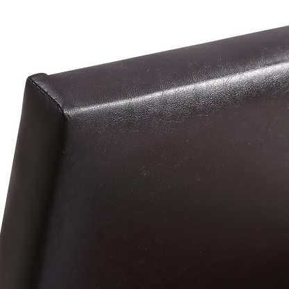 Single PU Leather Bed Frame Brown-Furniture > Bedroom-PEROZ Accessories