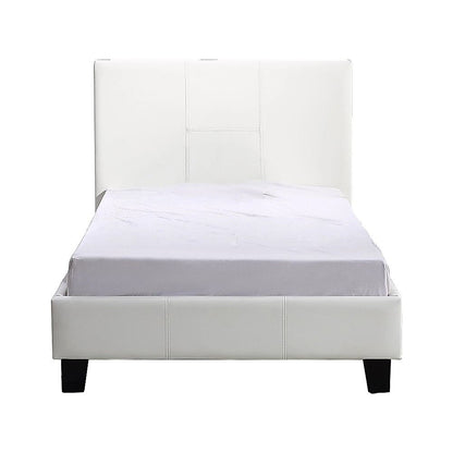 Single PU Leather Bed Frame White-Bed Frames-PEROZ Accessories