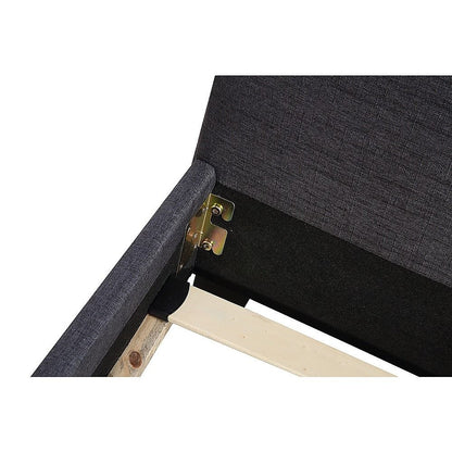 King Linen Fabric Bed Frame Grey-Furniture > Bedroom-PEROZ Accessories
