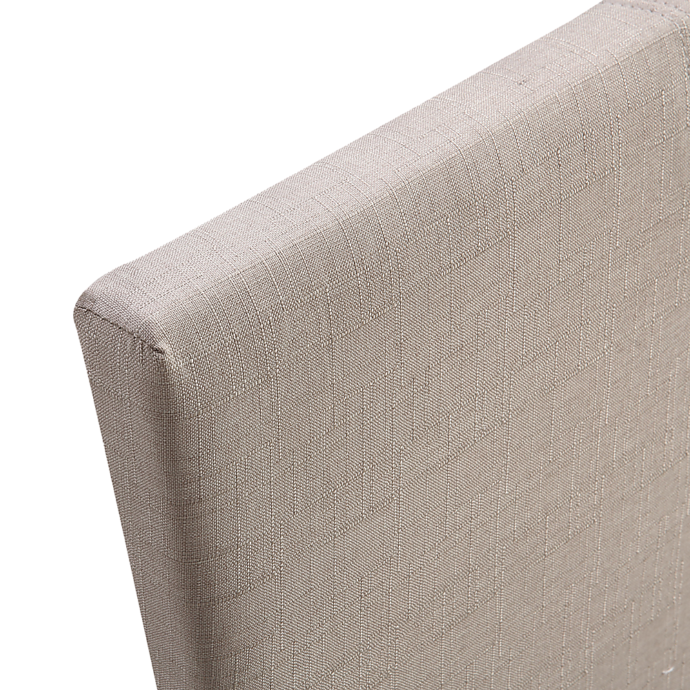 King Linen Fabric Bed Frame Beige-Furniture > Bedroom-PEROZ Accessories