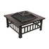 18" Square Metal Fire Pit Outdoor Heater-Fire Pits-PEROZ Accessories