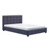 Linen Fabric Queen Deluxe Bed Frame Grey-Furniture > Bedroom-PEROZ Accessories