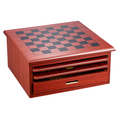 10 in 1 Wooden Chess Board Games Slide Out Checkers House Unit Set-Game Sets &amp; Kits-PEROZ Accessories