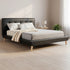 Double PU Leather Deluxe Bed Frame Black-Furniture > Bedroom-PEROZ Accessories