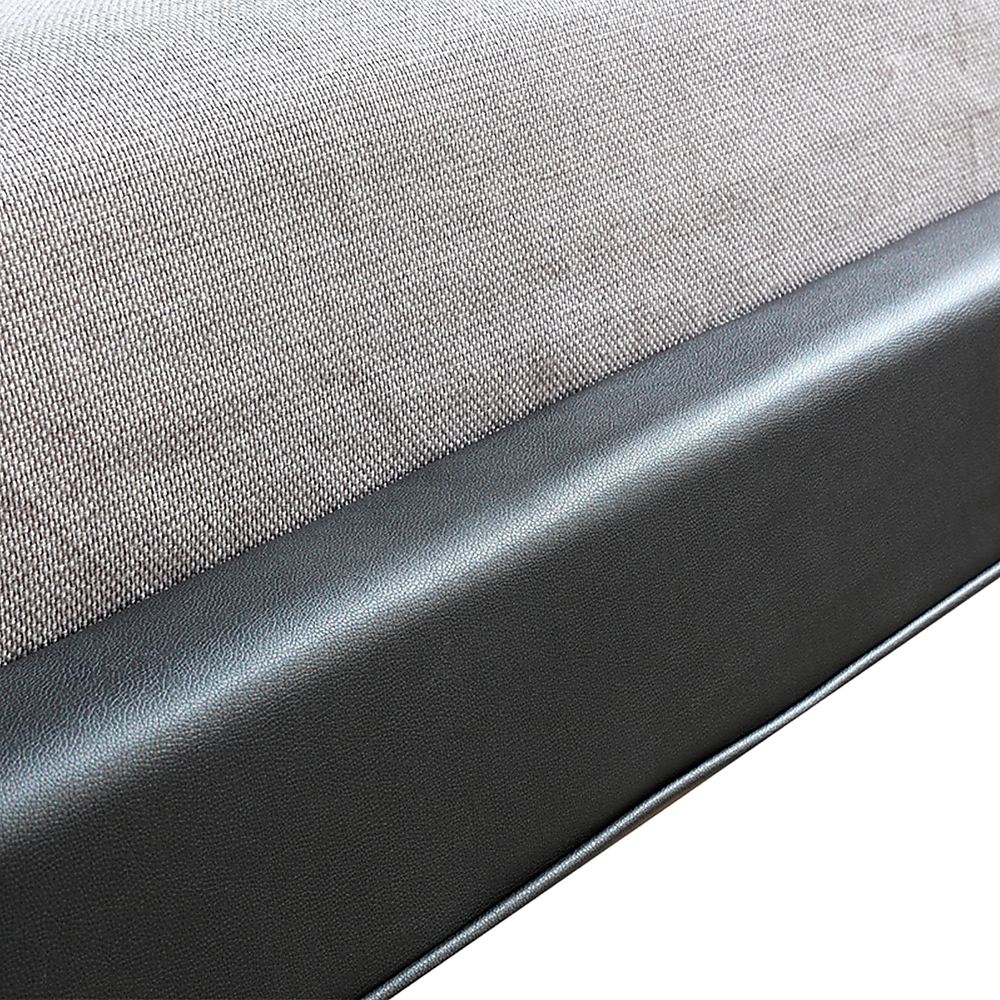 Double PU Leather Deluxe Bed Frame Black-Furniture > Bedroom-PEROZ Accessories