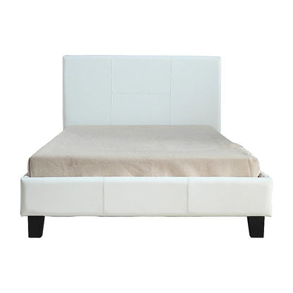 King Single PU Leather Bed Frame White-Bed Frames-PEROZ Accessories