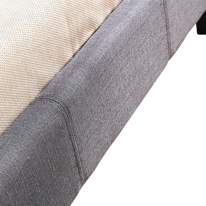 King Single Linen Fabric Bed Frame Grey-Bed Frames-PEROZ Accessories