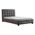 King Single PU Leather Deluxe Bed Frame Brown-Bed Frames-PEROZ Accessories