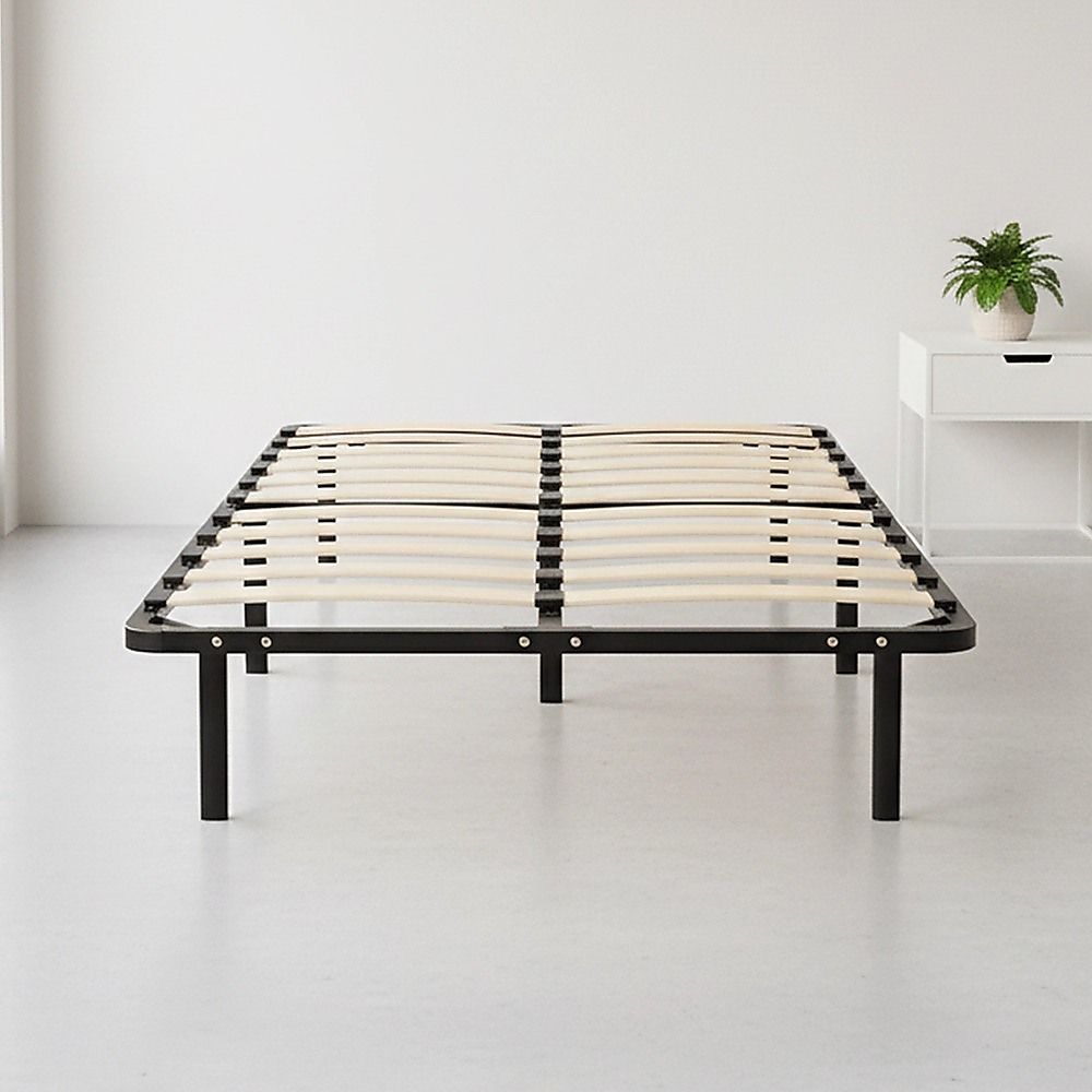 King Single Metal Bed Frame - Bedroom Furniture-Furniture > Bedroom > Beds &amp; Bed Frames-PEROZ Accessories