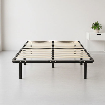 King Single Metal Bed Frame - Bedroom Furniture-Furniture > Bedroom > Beds &amp; Bed Frames-PEROZ Accessories