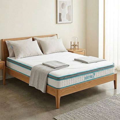 Queen 20cm Hybrid Mattress – Memory Foam and Innerspring Support-Furniture > Mattresses-PEROZ Accessories