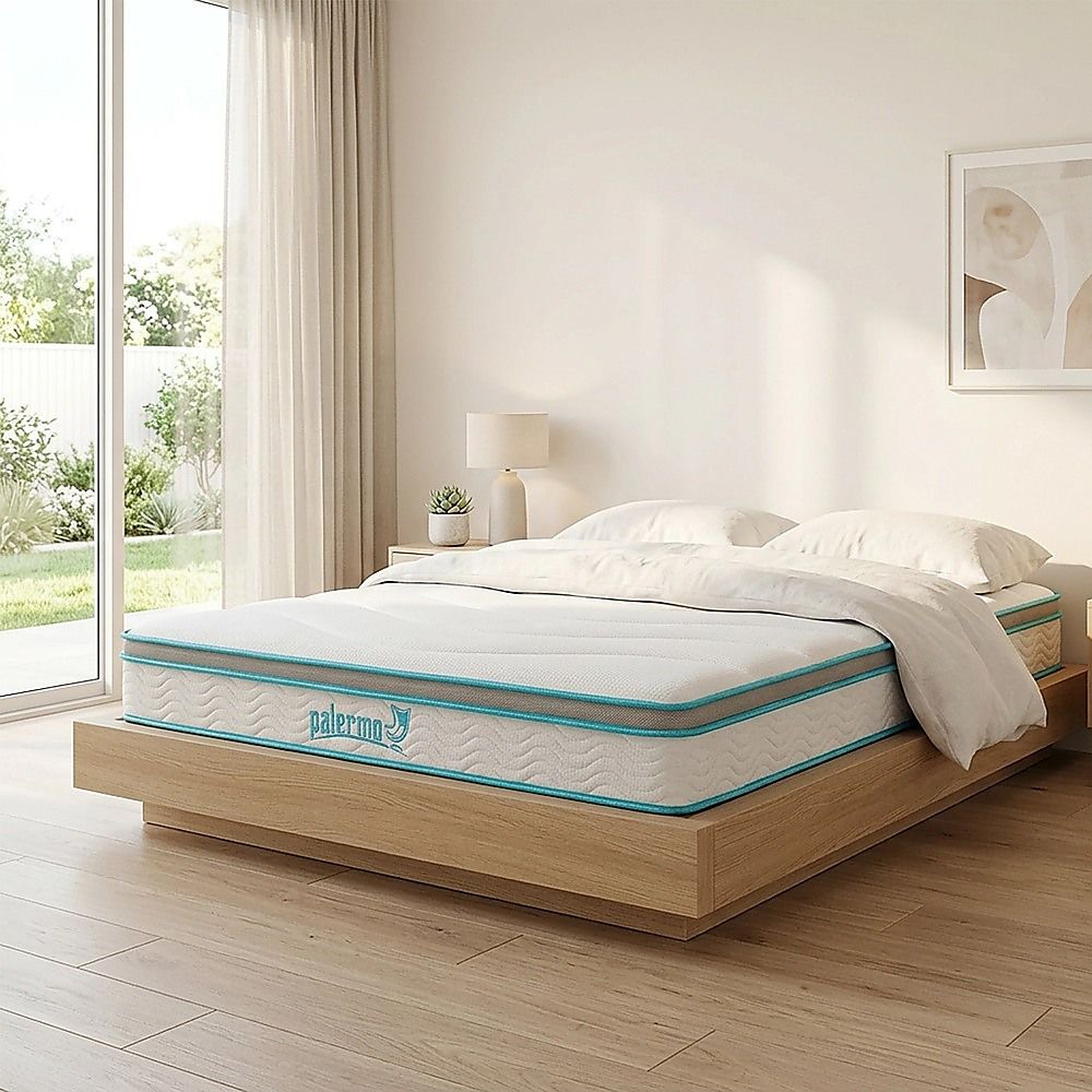 Queen 20cm Hybrid Mattress – Memory Foam and Innerspring Support-Furniture > Mattresses-PEROZ Accessories