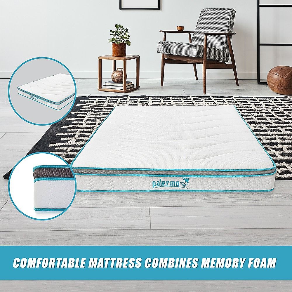 Queen 20cm Hybrid Mattress – Memory Foam and Innerspring Support-Furniture > Mattresses-PEROZ Accessories