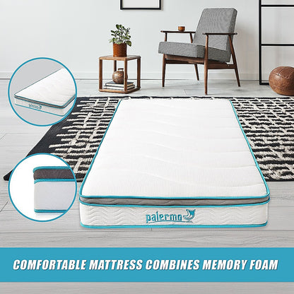 Palermo Single 20cm Memory Foam and Innerspring Hybrid Mattress-Furniture &gt; Mattresses-PEROZ Accessories