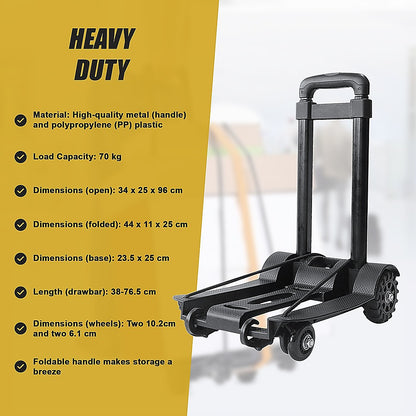 Portable Cart Folding Dolly Push Truck Hand Collapsible Trolley Luggage 70Kg-Outdoor &gt; Others-PEROZ Accessories
