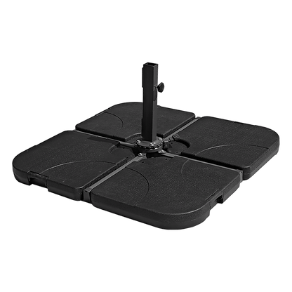 Outdoor Patio 4-Piece Cantilever Offset 3M Umbrella Base Stand Weight Water Sand-Home &amp; Garden &gt; Shading &gt; Umbrellas &amp; Sunshades-PEROZ Accessories