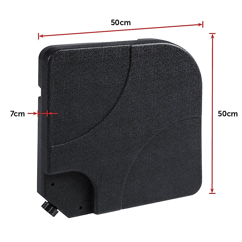 Outdoor Patio 4-Piece Cantilever Offset 3M Umbrella Base Stand Weight Water Sand-Home &amp; Garden &gt; Shading &gt; Umbrellas &amp; Sunshades-PEROZ Accessories