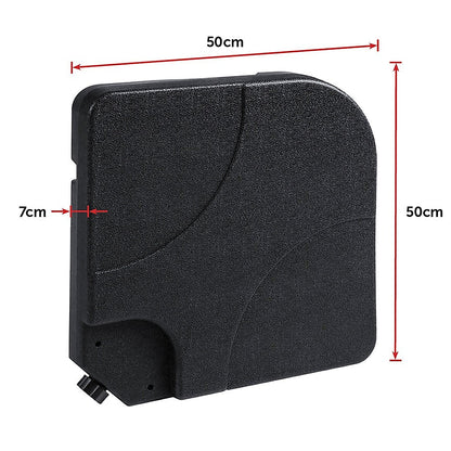 Outdoor Patio 4-Piece Cantilever Offset 3M Umbrella Base Stand Weight Water Sand-Home &amp; Garden &gt; Shading &gt; Umbrellas &amp; Sunshades-PEROZ Accessories