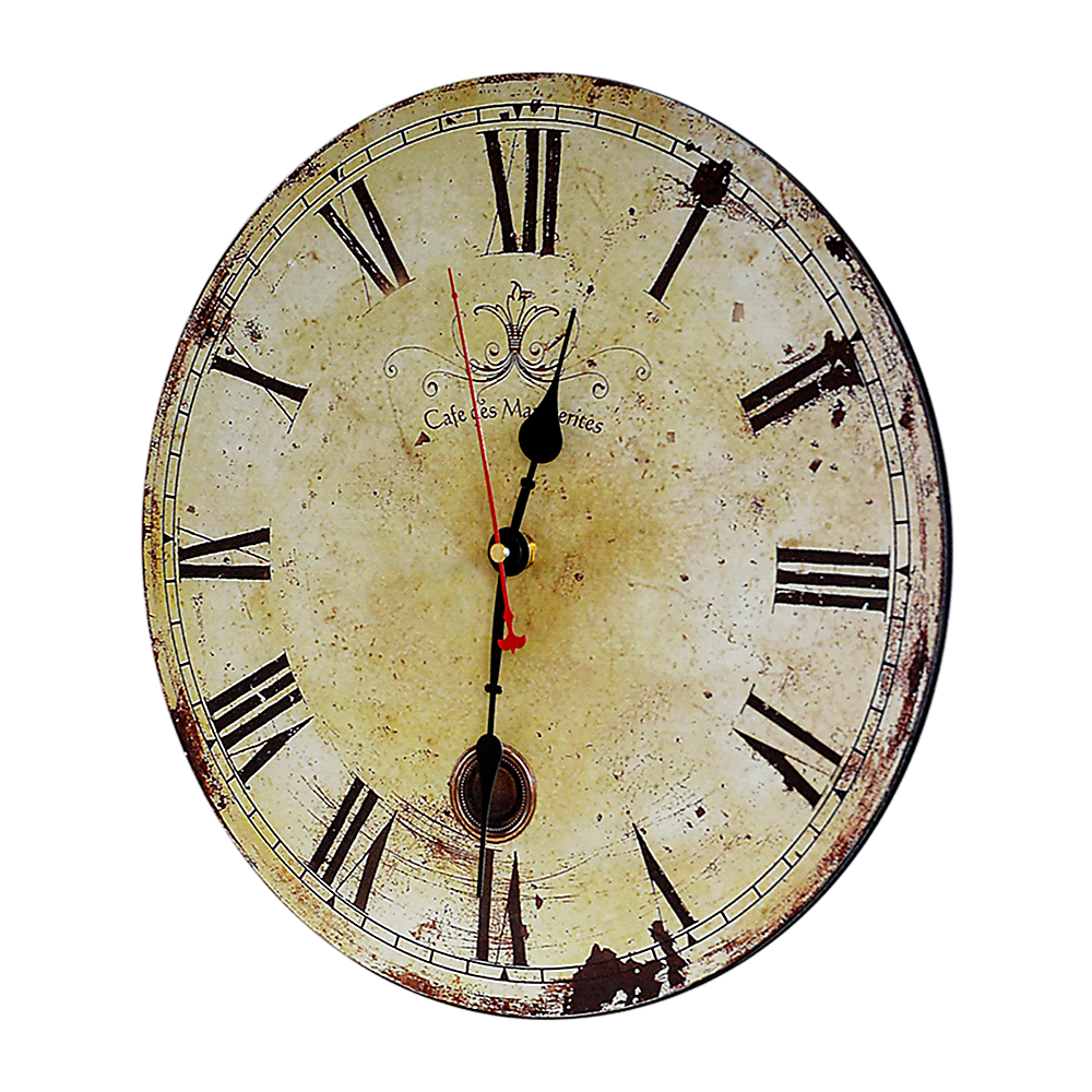 Large Vintage Wall Clock Kitchen Office Retro Timepiece-Home &amp; Garden > Decor-PEROZ Accessories
