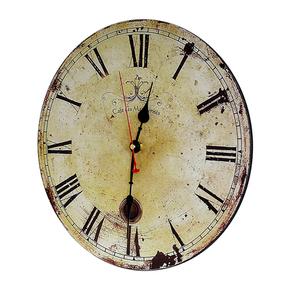 Large Vintage Wall Clock Kitchen Office Retro Timepiece-Home &amp; Garden > Decor-PEROZ Accessories