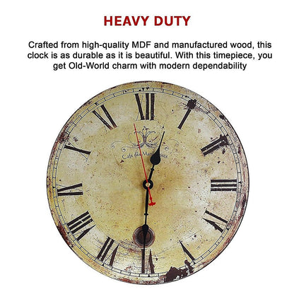 Large Vintage Wall Clock Kitchen Office Retro Timepiece-Home &amp; Garden > Decor-PEROZ Accessories