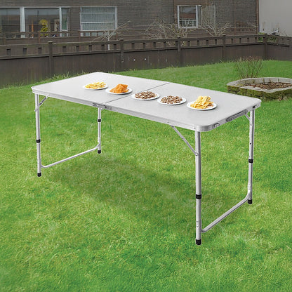 Aluminium Folding Table 120cm Portable Indoor Outdoor Picnic Party Camping Tables-Camping Tables-PEROZ Accessories
