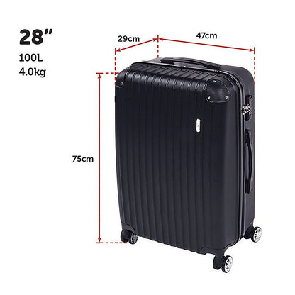 Delegate Suitcases Luggage Set 20" 24" 28"Carry On Trolley TSA Travel Bag-Luggage-PEROZ Accessories