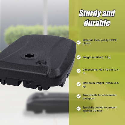 60x80cm Outdoor Umbrella Stand Base Sand/ Water Pod Round Portable Grip-Outdoor Umbrellas-PEROZ Accessories