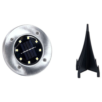 12x Solar Powered LED Buried Inground Recessed Light Garden Outdoor Deck Path-Home &amp; Garden > Garden Lights-PEROZ Accessories