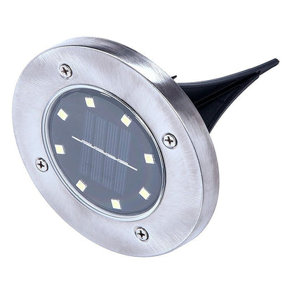 12x Solar Powered LED Buried Inground Recessed Light Garden Outdoor Deck Path-Home &amp; Garden > Garden Lights-PEROZ Accessories