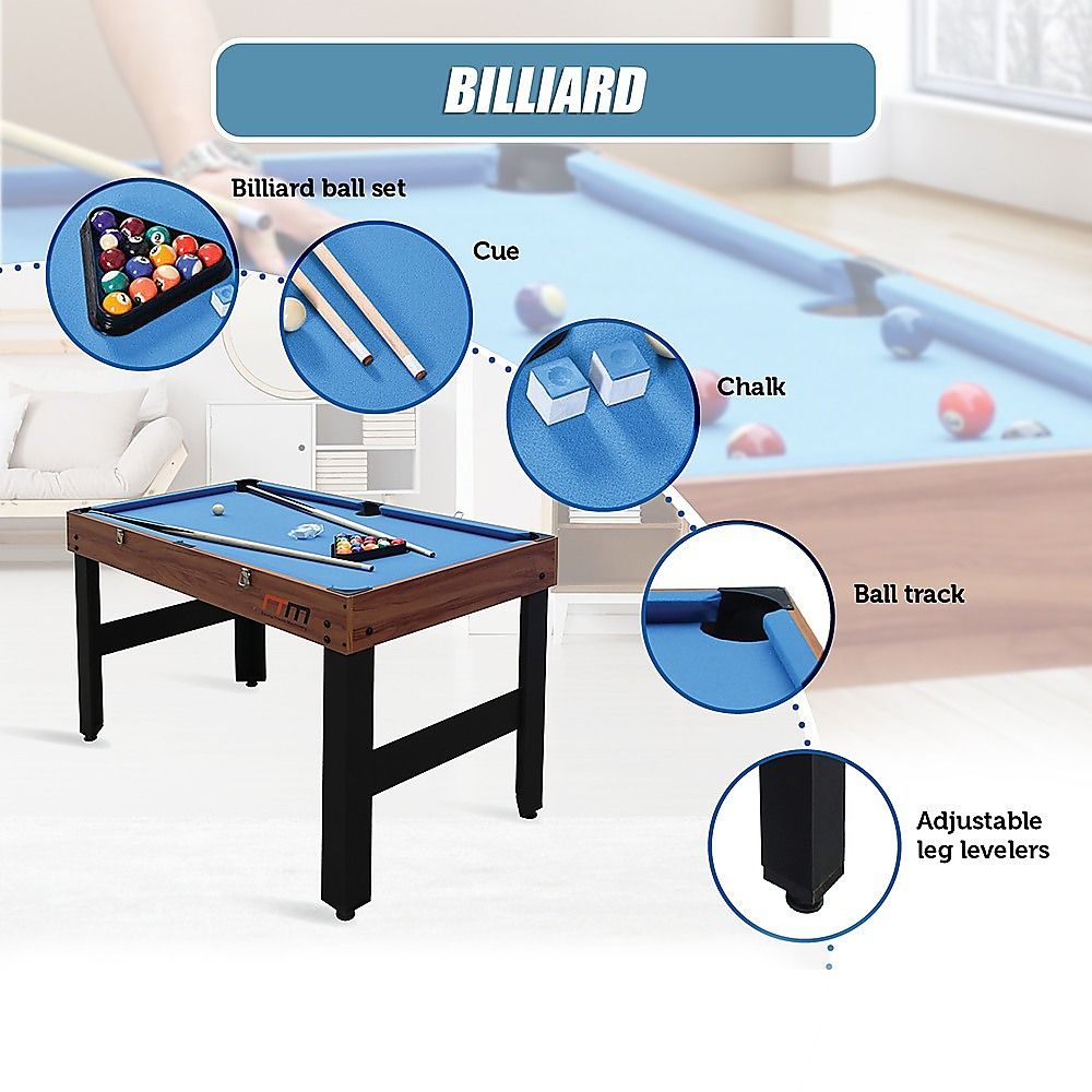4FT 3-in-1 Games Foosball Soccer Hockey Pool Table-Gift &amp; Novelty > Games > Activity Games-PEROZ Accessories