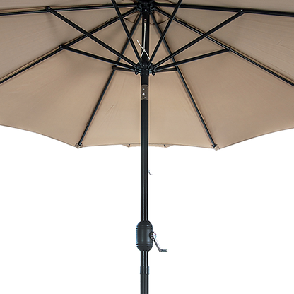 9FT Patio Umbrella Outdoor Garden Table Umbrella with 8 Sturdy Ribs-Outdoor Umbrellas-PEROZ Accessories