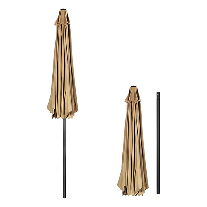 9FT Patio Umbrella Outdoor Garden Table Umbrella with 8 Sturdy Ribs-Outdoor Umbrellas-PEROZ Accessories
