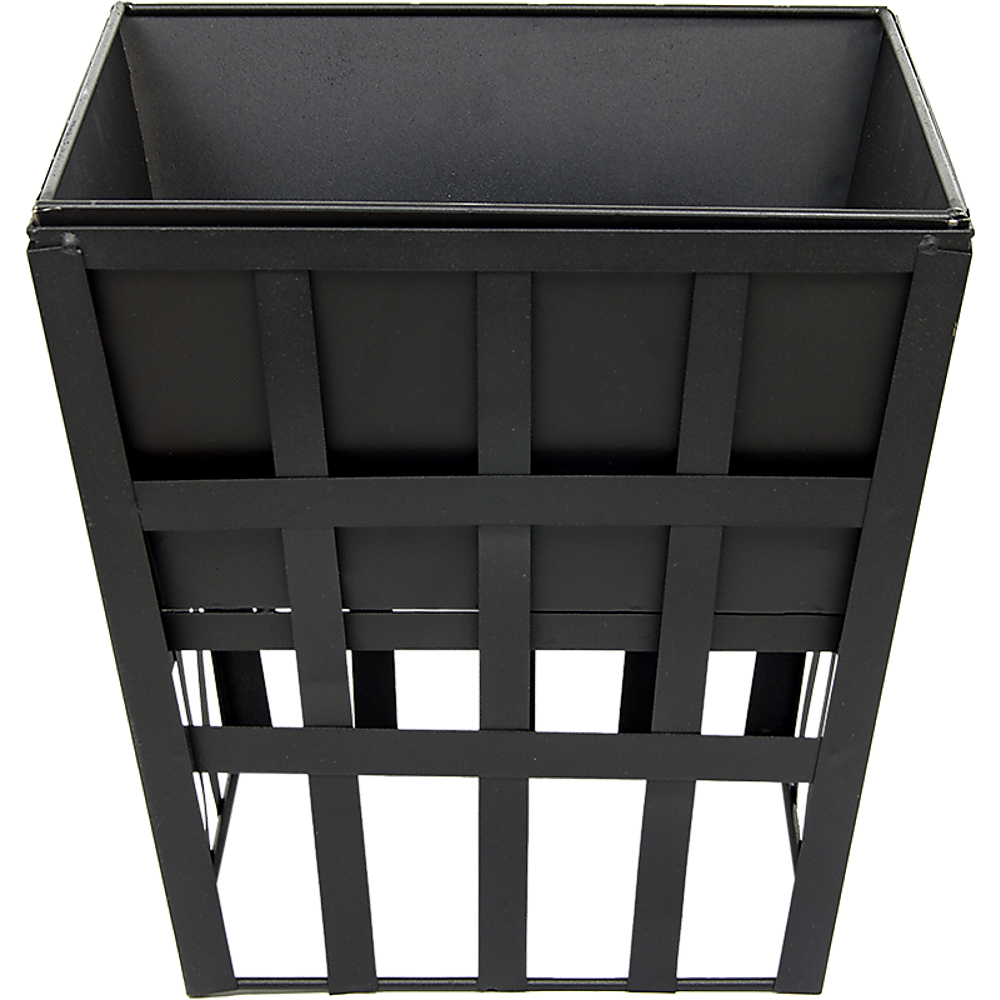 Black Fire Pit Square Log Patio Garden Heater Outdoor Table Top BBQ Camping-Fire Pits-PEROZ Accessories