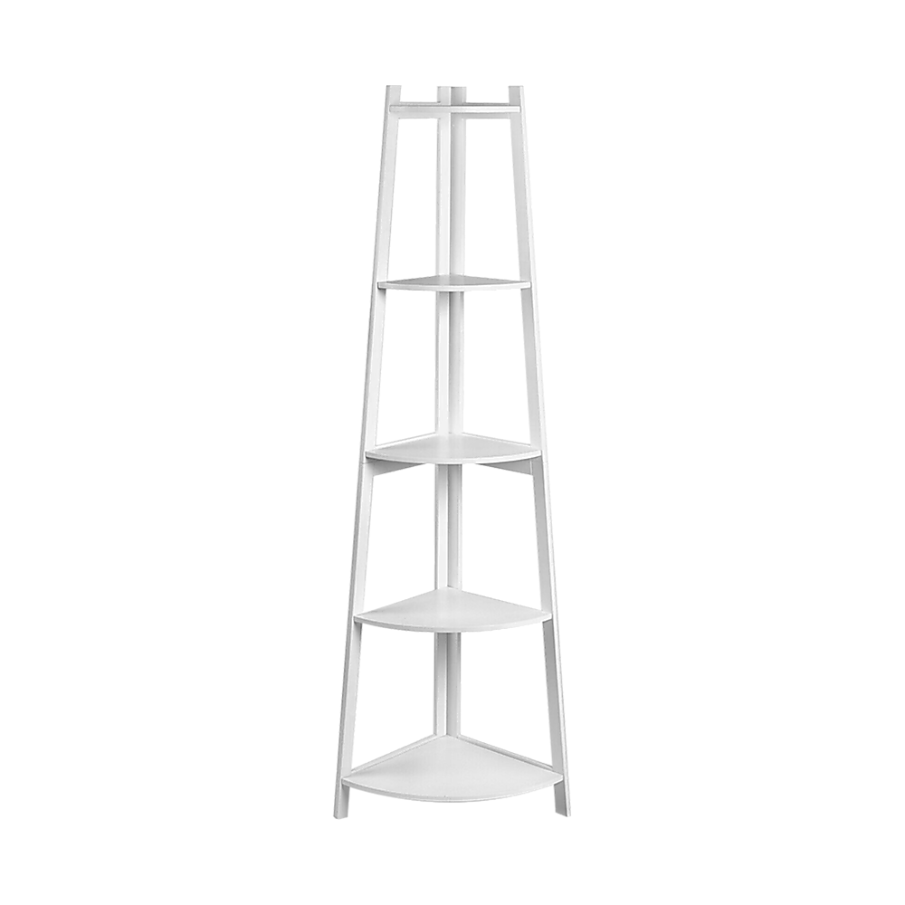 Corner Ladder Shelf Bookcase Display Storage Unit-Bookcases &amp; Shelves-PEROZ Accessories