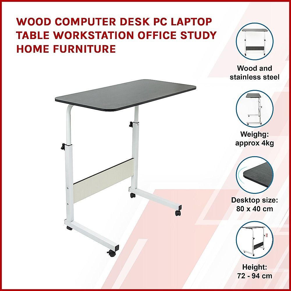Wood Computer Desk PC Laptop Table Workstation Office Study Home Furniture-Office Desks-PEROZ Accessories