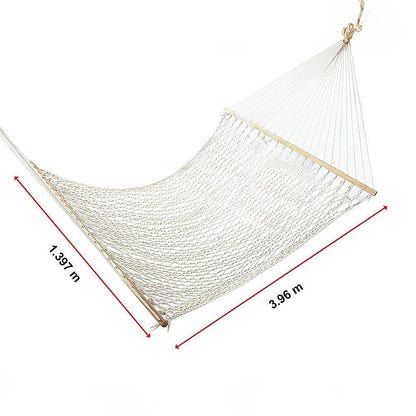 4m Traditional Cotton Rope Hammock with Hanging Hardware-Hammock-PEROZ Accessories