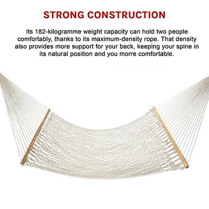 4m Traditional Cotton Rope Hammock with Hanging Hardware-Hammock-PEROZ Accessories