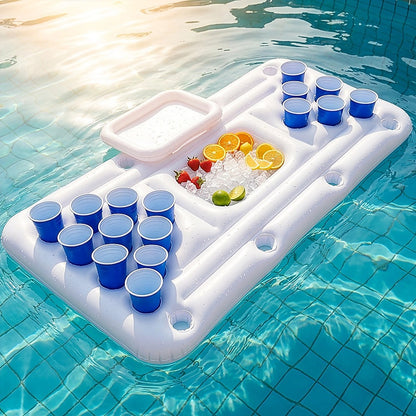 Big PVC Inflatable Beer Pong Raft Floating Pool Party Pong Game Table Lounge Toy-Water Play Toys-PEROZ Accessories
