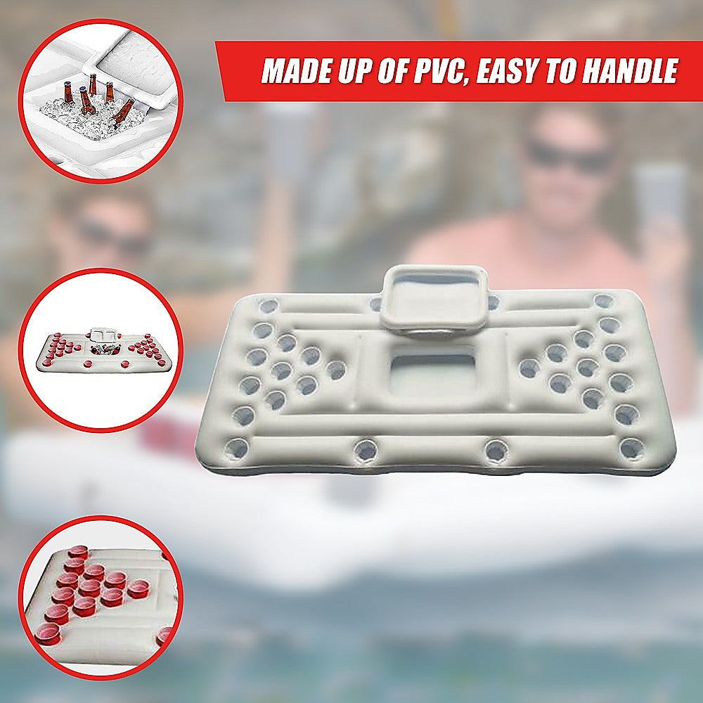 Big PVC Inflatable Beer Pong Raft Floating Pool Party Pong Game Table Lounge Toy-Water Play Toys-PEROZ Accessories