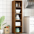 Bamboo 5-Shelf Bookcase – Tall Display Storage Rack Stand for Living Room, Bedroom, Office or Home Organisation-Bookcases & Shelves-PEROZ Accessories