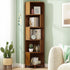 5-Shelf Corner Bookcase Industrial Bookshelf Display Storage Stand-Bookcases & Shelves-PEROZ Accessories