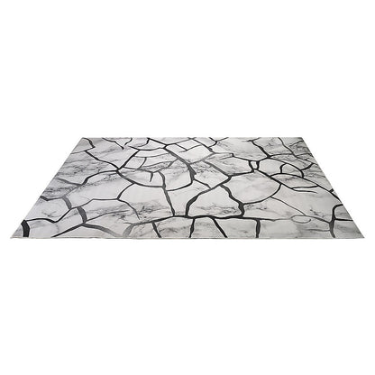 200x300cm Large Floor Gray Marble Rug – Modern Area Carpet for Bedroom, Living Room, Lounge or Home Décor Mat-Furniture &gt; Office-PEROZ Accessories
